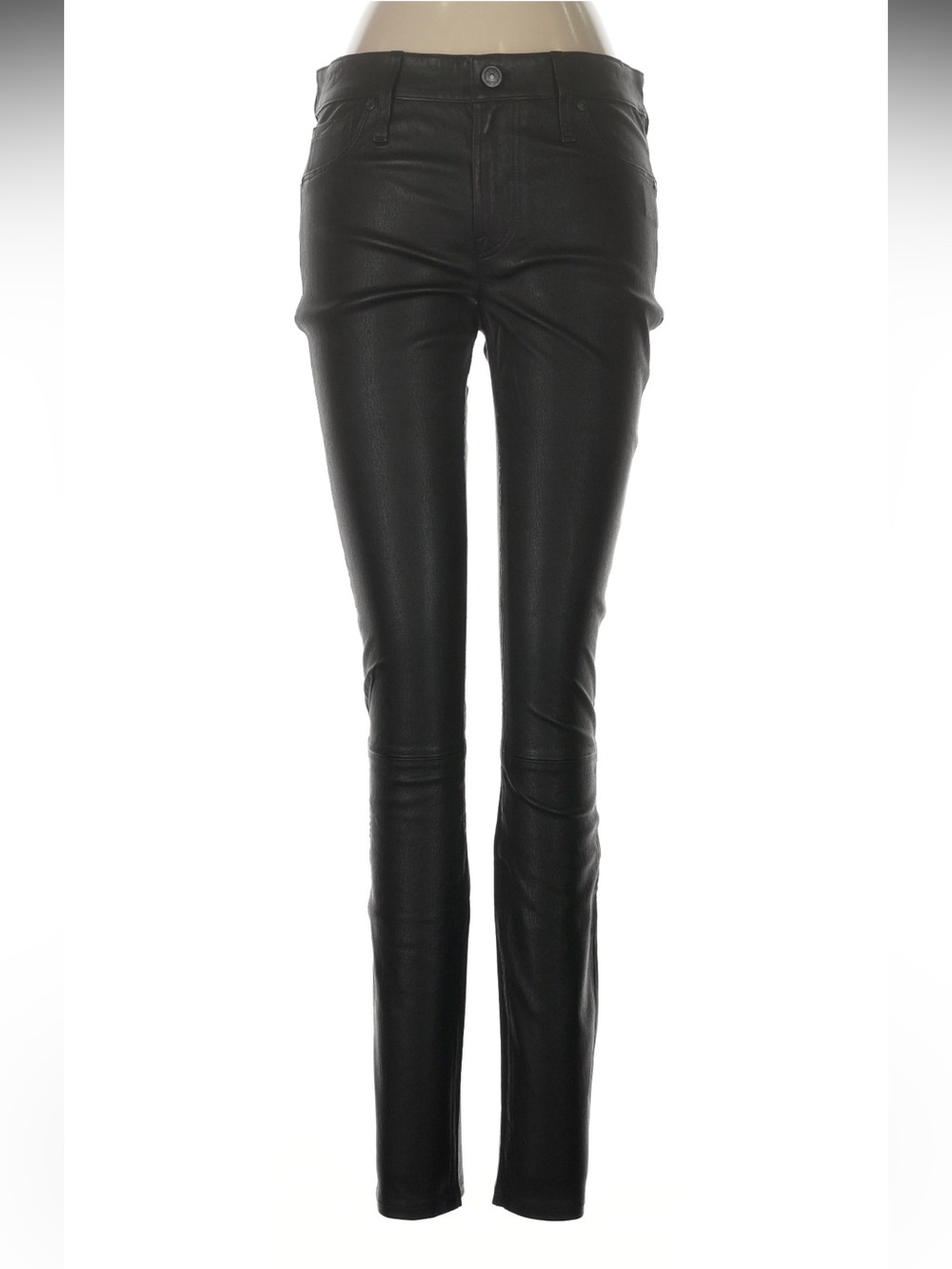 MARC by Marc Jacob’s Genuine Leather Skinny Jeans — Dark Teal